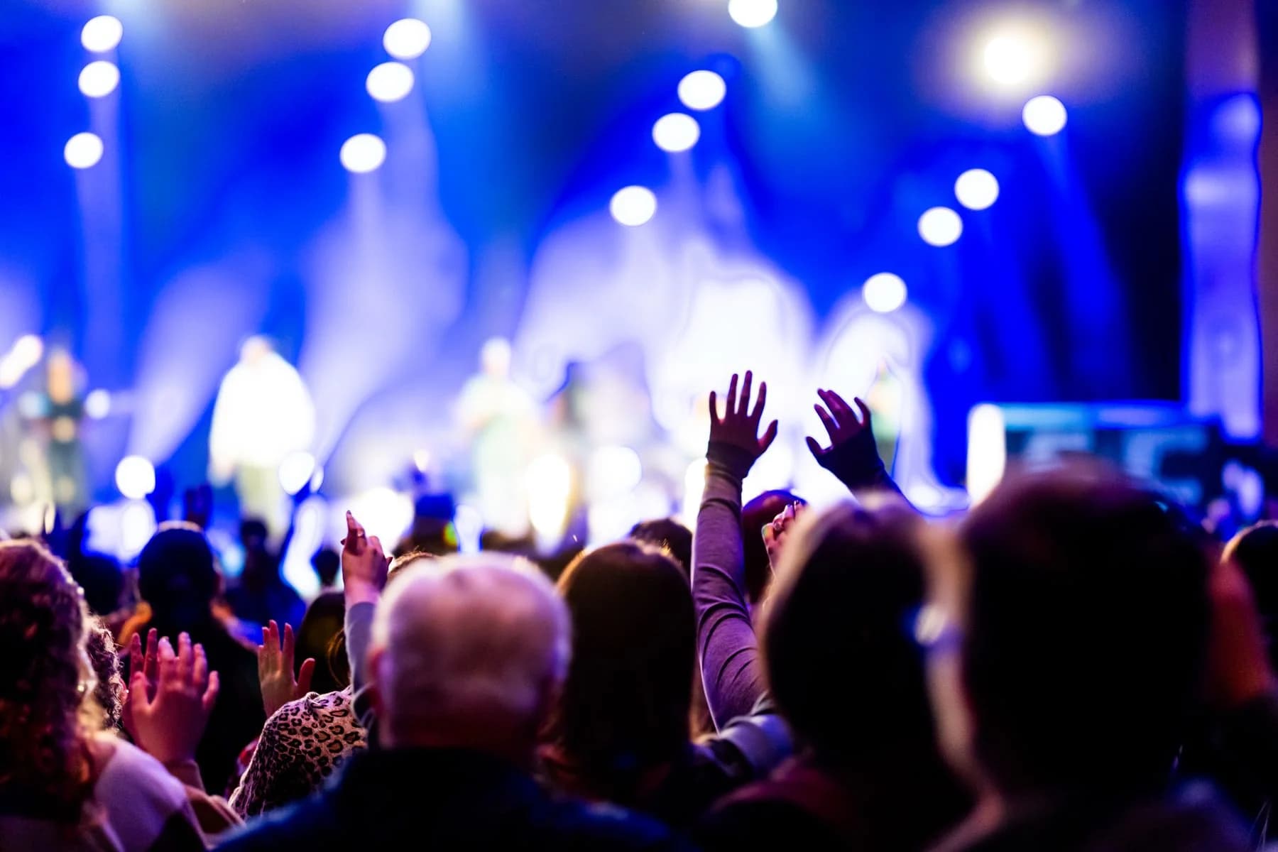 An audience enjoying a live music performance