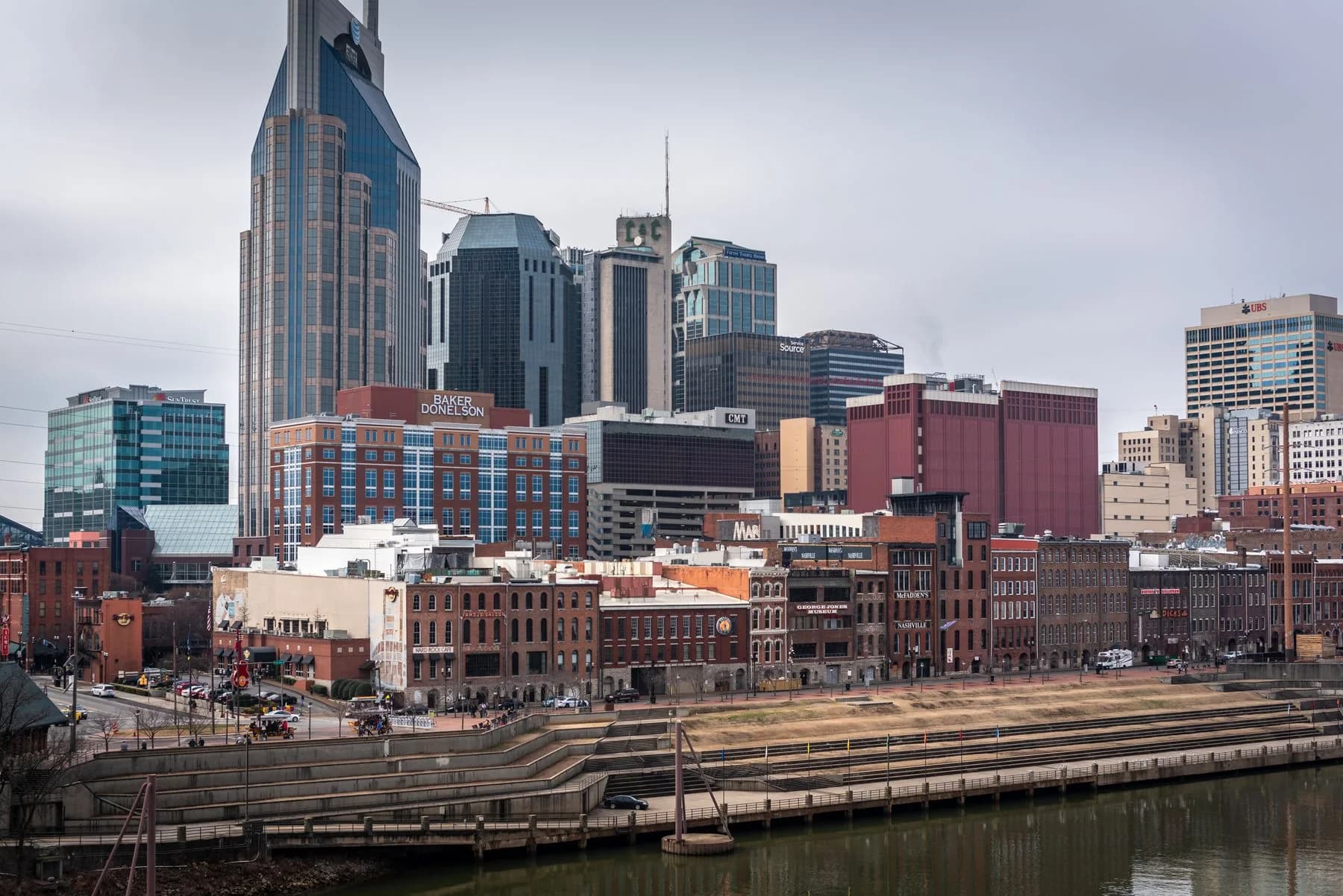 Nashville skyline and the Cumberland River