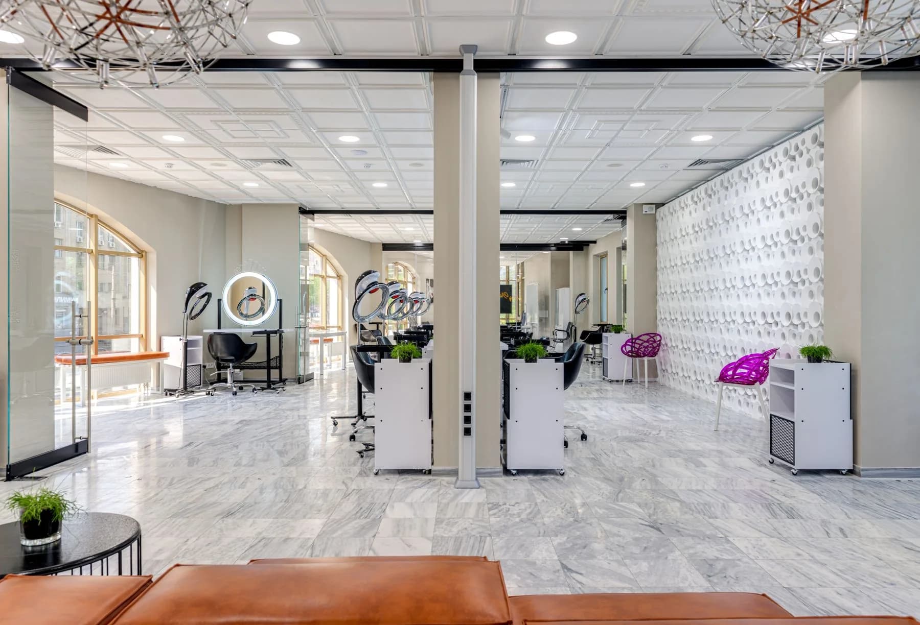 A modern beauty salon interior