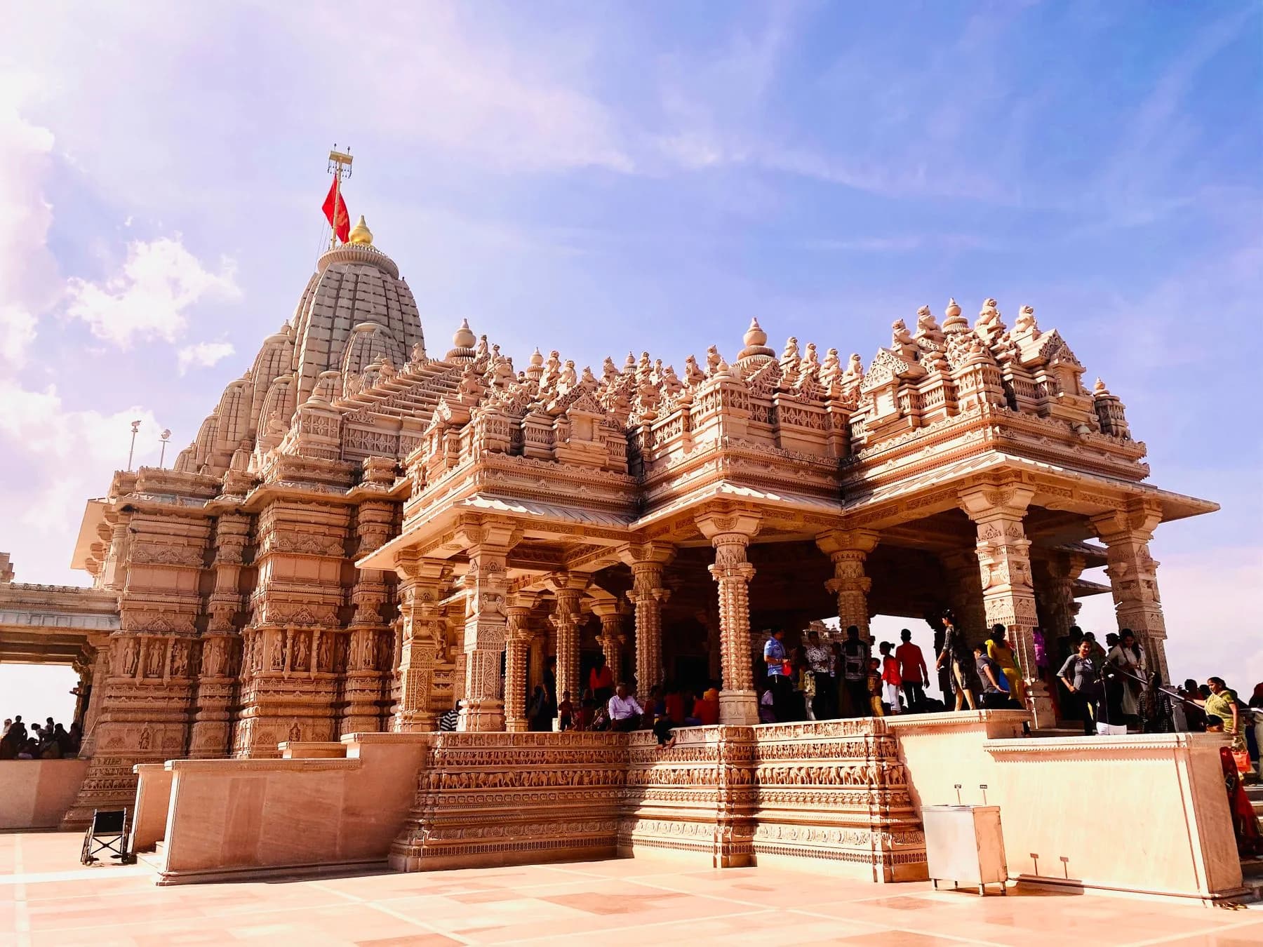 Carved stone temple architecture in India